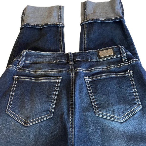 Earl Permanent Straight Cuffed Jeans Five Pocket Stretch Jeans Size 6 - Picture 3 of 9